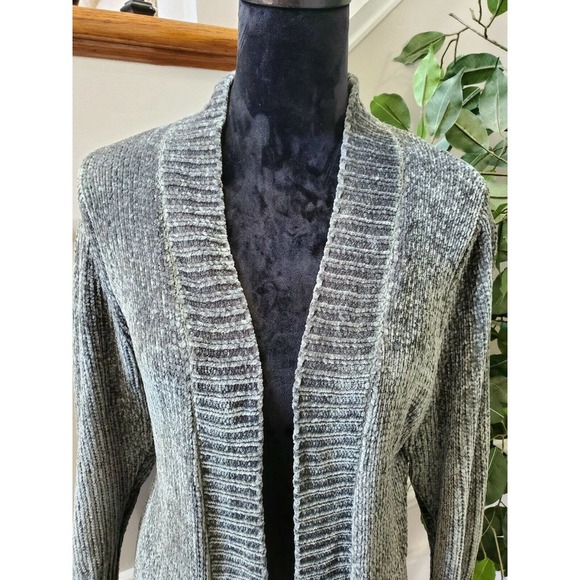 A New Day Women's Gray Polyester Long Sleeve Open Front Knit Sweater Size Small - Picture 3 of 9